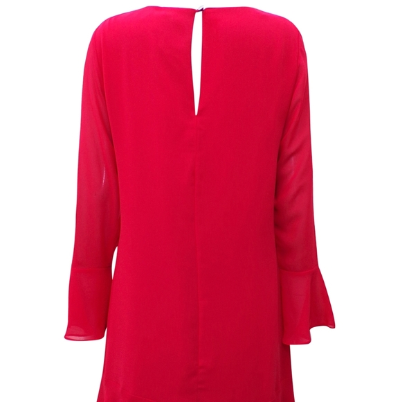 Flute Sleeve Shift Dress - Picture 3 of 9